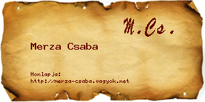 Merza Csaba névjegykártya