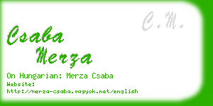 csaba merza business card